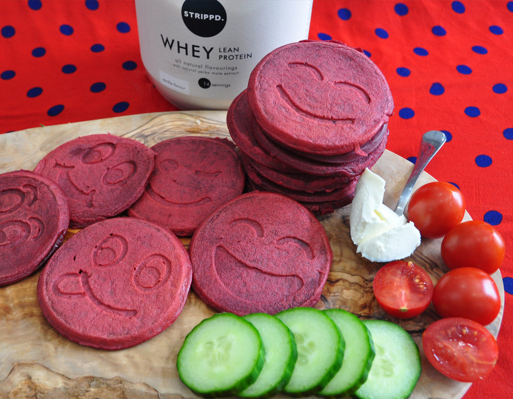 Beetroot Pink Whey Protein Pancakes